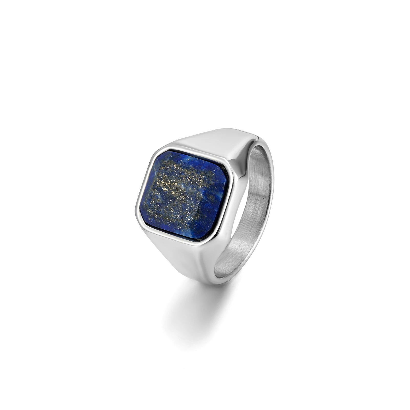 Wholesale New Vintage Titanium Stainless Steel Ring Punk Hiphop Stone Metalica Finger Rings for Men