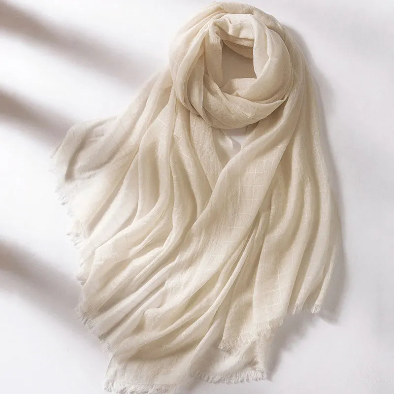 2024 New Ultra Thin Women Shawl Pure Cashmere Solid Color Scarf