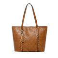 Custom Trendy Women's Shoulder Bags Large Capacity Tassel Rivet Luxury Tote Handbags for Women