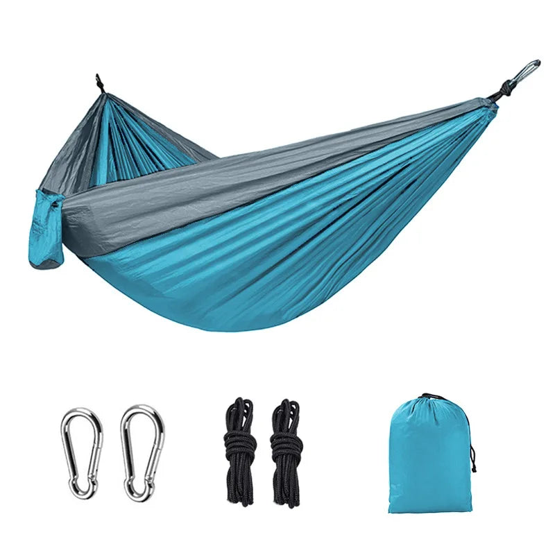JSJM Wholesale Outdoor Single Hammock Nisi Spinning Hammock Color Matching Camping Beach Hammock for 1 Person