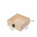 Wooden Glass Flip-top Gift Box  Birthday Present Box  Doll Figurine Display Cosmetics and Accessories Classified Storage Box