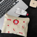 Eco-Friendly Custom Logo Canvas Cosmetic Bag for Women Wholesale Zipper Closure Small Size with Customized Pattern for Gift Use