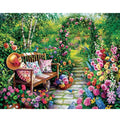 Painting by Numbers for Adults Kits Garden Flowers Modern Wall Art Picture for Home Decors 40x50cm/16x20inch Without Frame