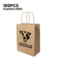 Wholesale Luxury Designer Handles Custom Printed Logo for Clothing Shoes Storage Food Storage Quality Gift Paper Shopping Bags