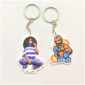 Manufacturer Hot Sale Sublimation Printed Design Customize PVC Soft Rubber Key Chain With Silver Key Ring