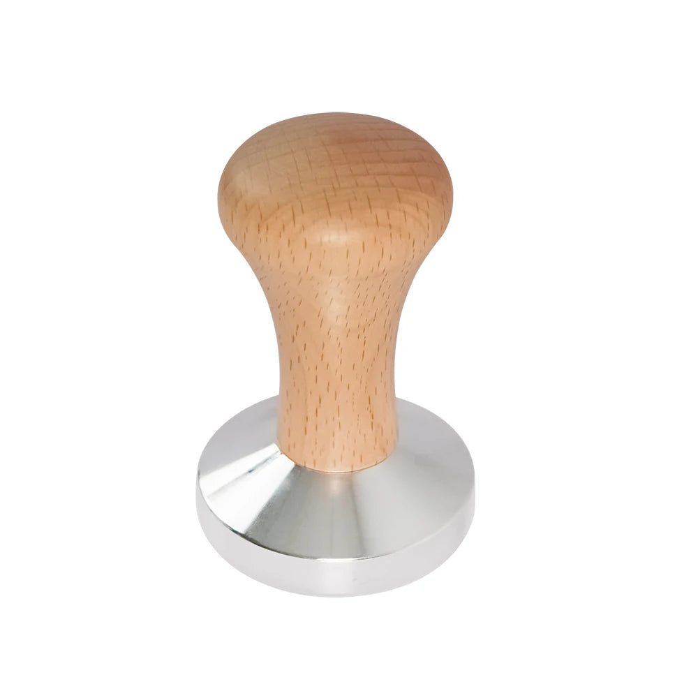 1PCS 51/53/58mm Coffee Tamper Wooden Handle Barista Espresso Maker Grinder Handmade Coffee Powder Hammer