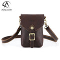Royal Bagger Shoulder Sling Bag for Men Phone Pocket Genuine Cowhide Crazy Horse Leather Retro Casual Waist Pack Small Bags