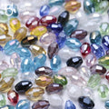 4*6mm Czech Faceted Mixed Glass Rice Beads Small Bridge JZ009 14 Colors CN;ZHE Making Jewelry Necklace Women Diy Oval Crystal