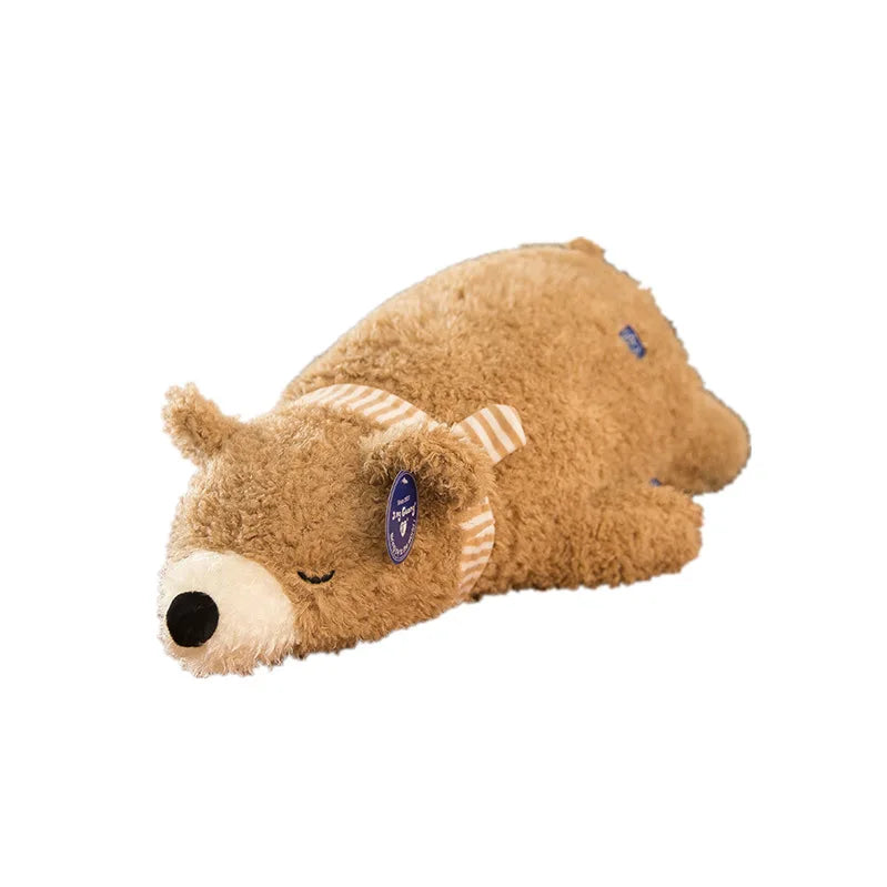 Wholesale Stuffed Animal Toys Lazy Bear Sleeping Companion Pillow Breathing Plush Toy for Kids & Adults