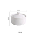 Nordic Style Ceramic Minimalist Oven Souffle Cake Dessert Bowl with Lid Creative Porcelain Baking Dishes Kitchen Dinnerware