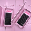 3D Clover Yy Synthetic Hair Natural Long Lash Extensions Trays Custom Private Label W V YY Lashes Wholesale Personal Logo Black