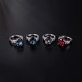 Abiding Oval 10x12mm Big Colorful Gemstone Classic Jewelry 925 Sterling Silver Solitaire Engagement Rings for Women