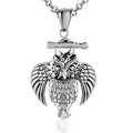 Stainless Steel Owl Pendant for Women & Men Elegant Fine Pendants & Charms for Sweater Chain Necklace Gift Present