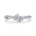 925 Sterling Silver Ring Best Selling Heart-shaped Fashion CZ Zircon Wedding Ring for Woman