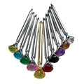Hot Selling Customized Cristal Diamond Pink Purple Dot Heart Pen for Women and Girl Promotion