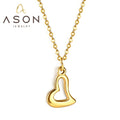 Ason Jewelry Stainless Steel Hollow Heart Statement Design Pendant Necklace in Good Price for Girlfriend