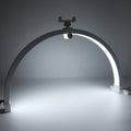 Half Moon Light for Nail LED 3200-5600K Touch Control Folded Half Moon Manicure Table Beauty Studio Light with Phone Clip