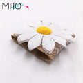 Daisy Flower Burlap Napkin Holders Jute Napkin Rings