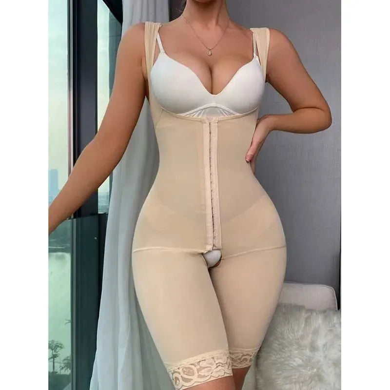 New Arrival Open Crotch Shapewear Bodysuit Tummy Control Faja Compression Full Body Shaper Butt Lifter Thigh Slimmer for Women