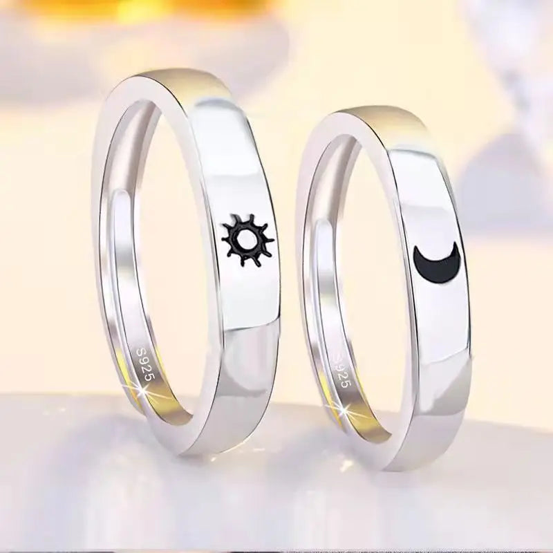 Star Moon Ring Jewelry Sun Moon Star Ring Couple Ring Valentine's Day Gift Jewelry Small Gifts