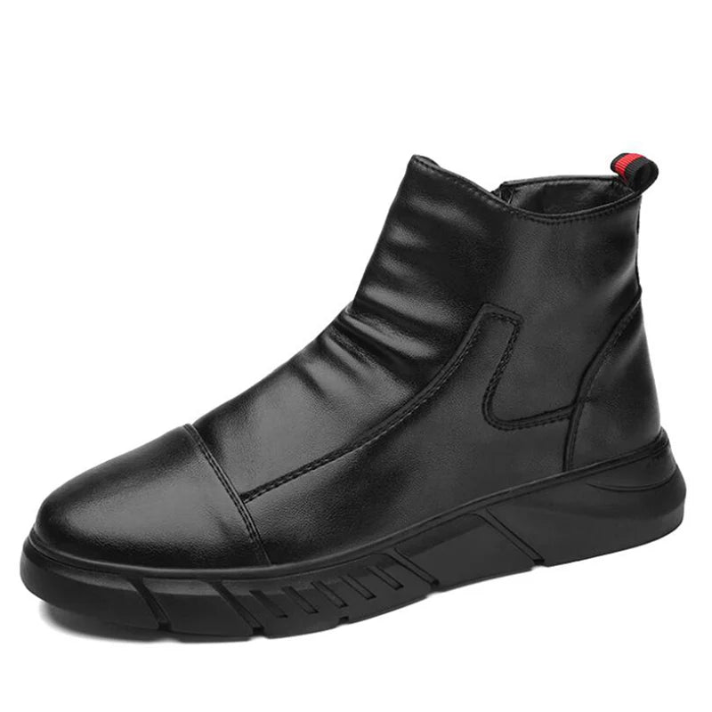 DianSen DS8666 Wholesale Men Waterproof PU Leather Safety Shoes Soft Outsole Outdoor Work Shoes