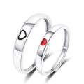Best Anniversary Gift 925 Sterling Silver Classic Couple Rings Heart Lovers Rings for Men and Women