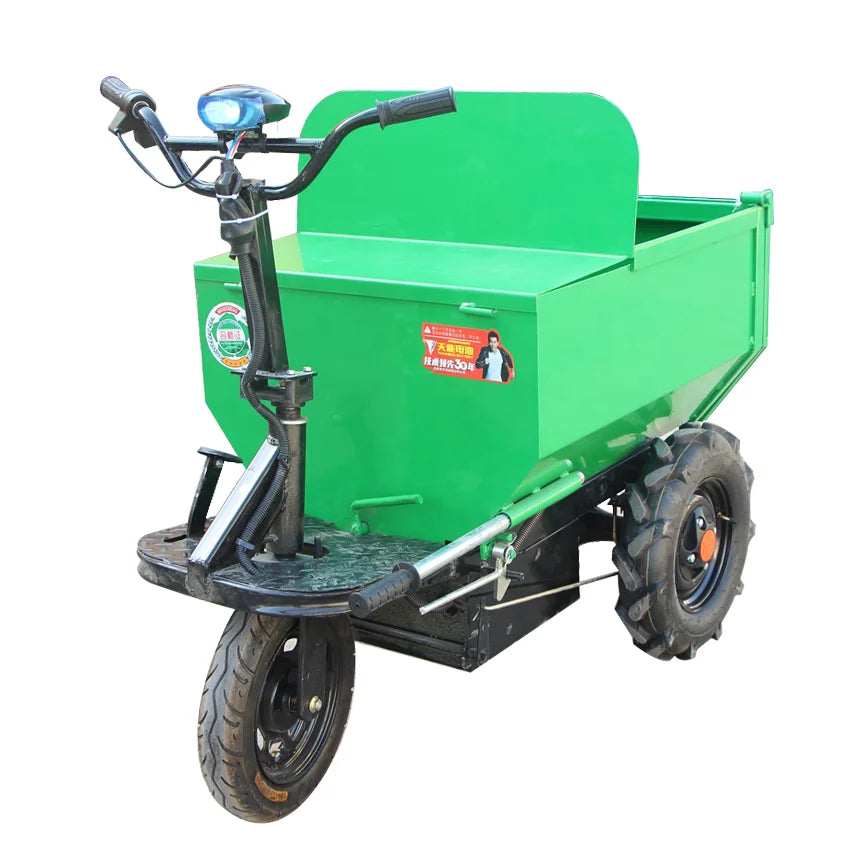 2021 Electric Hand Push TricycleWarehouse Mini Trolley Platform Trailer for Transport Mineral
