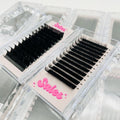 Private Label Custom logo Lash Extension Tray 18mm Flyffy Velvet Classic Cashmere Lash Extensions Matte Eyelash Extension