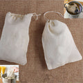 Multifunctional Cotton Muslin Drawstring Food Strainer Reusable Soup Tea Filter Bags Bath Soap Herbs Tea Making Cloth Bag