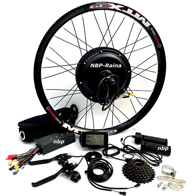 NBpower Cheap 26'' 27.5'' 29" MTX39 52V 2000w MTX39 Wheel 40A Dual Hall Sine Wave Controller SW900 Electric Bike Conversion Kit