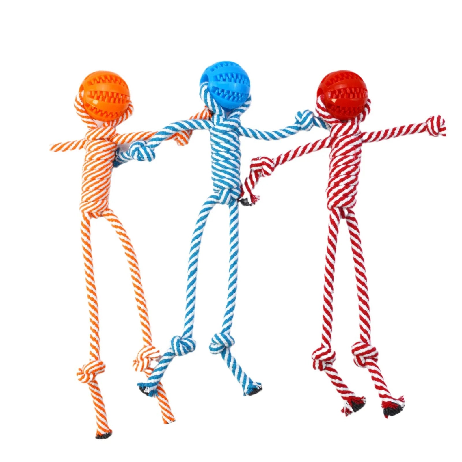 Dog Ball with Rope Bite-resistant Cotton Rope Knot Toys for Small Medium Large Dogs Interactive Chewing Dog Toys Ball