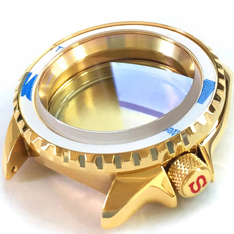 OEM Custom Stainless Steel Bezel Insert Ceramic Watch Case Set for SKX007 with Sapphire Crystal NH35 36 Movement Parts