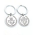 TO MY SON DAUGHTER  Lettering Stainless Steel 26 DIY Letter Key Chain Creative Gifts