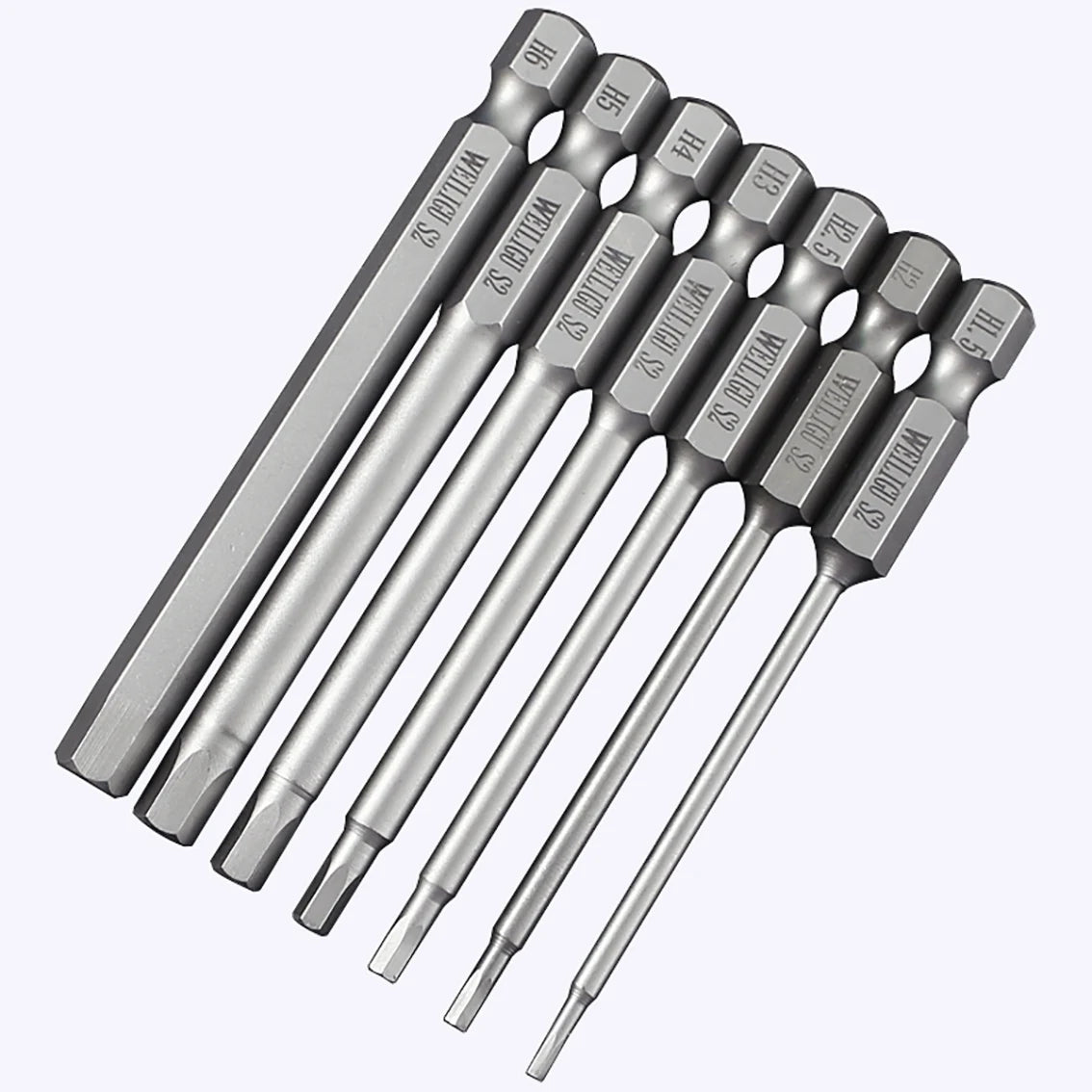 75mm Hex Screwdriver Bits with 1/4\" (6.35mm) Shank Magnetic S2 Steel DIY Grade OEM Customizable for Electric Drill H1.5~H12 MegaBDM