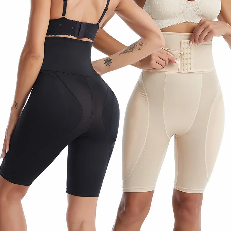 Women's High Waist Breasted Corset Belly Beautiful Body Buttocks PP Sponge Cushion Buttock Abundance Crotch Panties