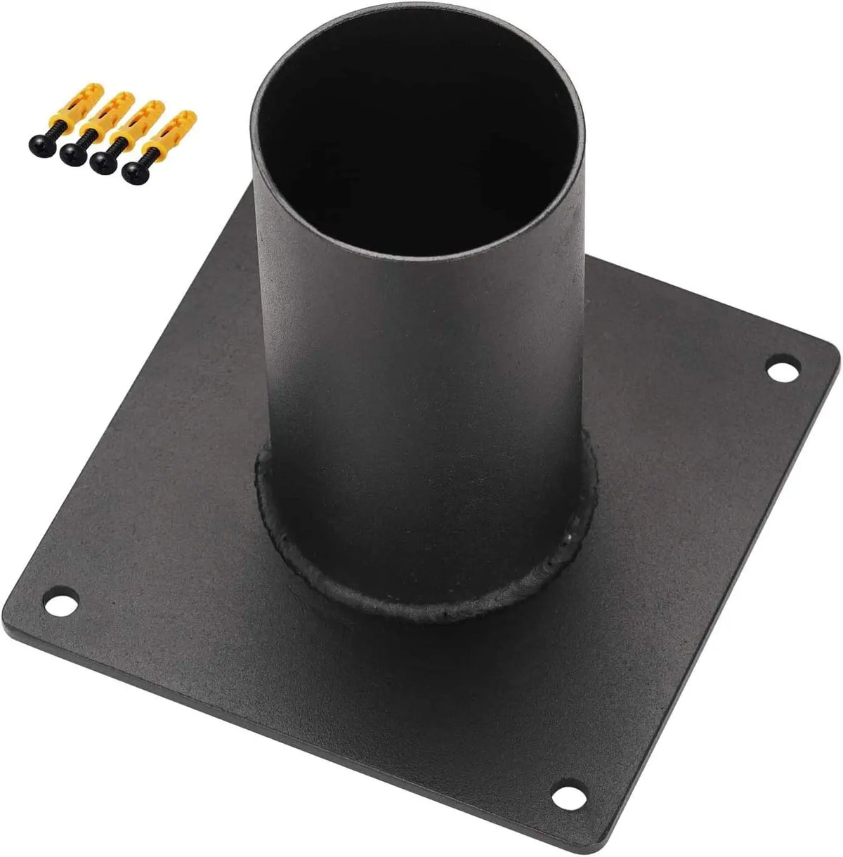 Heavy Duty Slip Fitter Tenon Adapter Base Straight Arm Wall Mount Light Bracket Powder Coated Anti-Rust for Outdoor Lighting