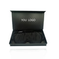 Wholesale 22mm Pure Mulberry Travel Navy Blue  LOGO Silk Eye Mask with Sleep Silk Wool Filling