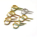 EC1676 Wholesale 18k Gold Plated Rainbow CZ Micro Pave Spike Hoop Huggie Earrings for Girls