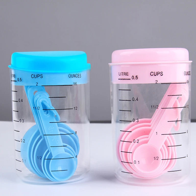 Hot Selling Plastic Measuring Cups and Measuring Spoons Set