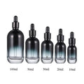 Screen Printing 10ml 20ml 30ml 50ml 100 ml Black Gradient Color Thick Bottom Essential Oil Glass Dropper Bottle 100ml