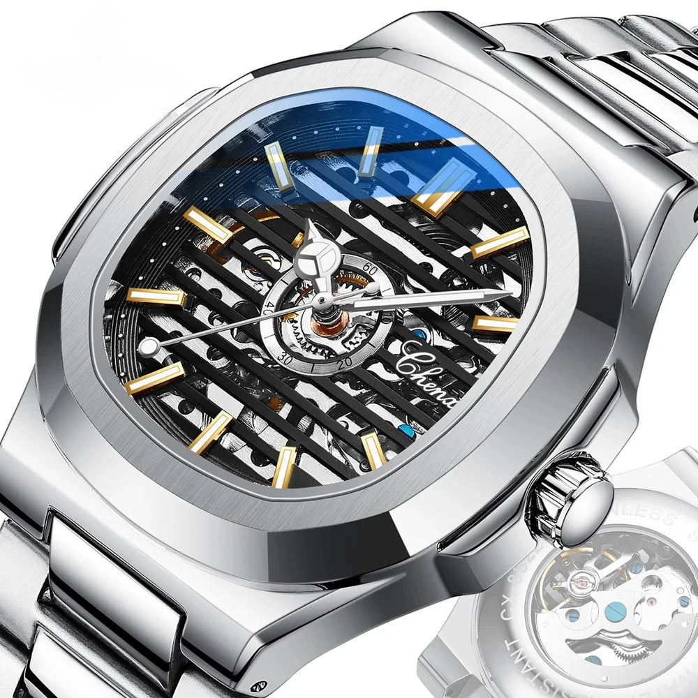 2023 Top Brand Luxury Design New Reloj Hombre Luminous Sports Stainless Steel Waterproof Men's Automatic Mechanical Watches