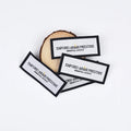Factory Producing Main Label Fabric Sewing Woven Labels Neck Tag for Hats Shoes Clothing Garment