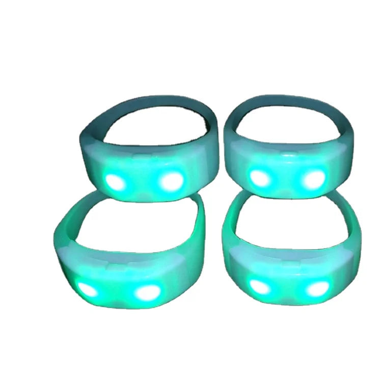 Silicone Flashing Radio Wristband Remote Controlled Led Bracelet
