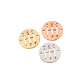 BASQUESUN Factory Wholesale Custom Mirror Stainless Steel Creative Circular Hollow DIY Customizable Engraved Pendant Accessories