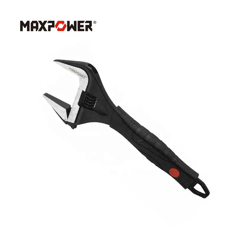 MAXPOWER Adjustable Wrench Black Oxide Finish Wide Opening Ultra-thin Adjustable Wrench