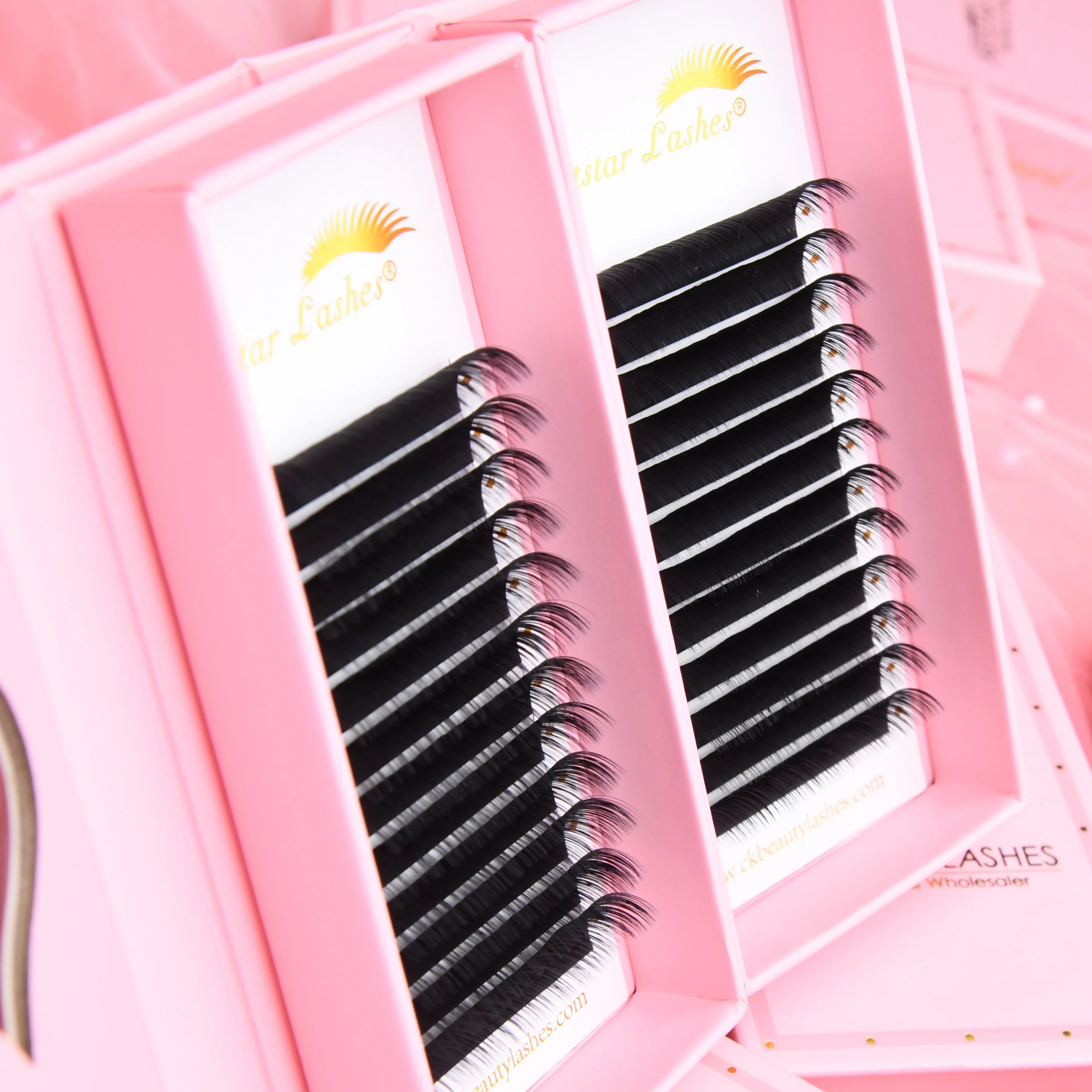 Premium Lash Extension Trays Individual Eyelash Extensions Cashmere 0.03 05 07 Mega Volume Private Label Lash Trays