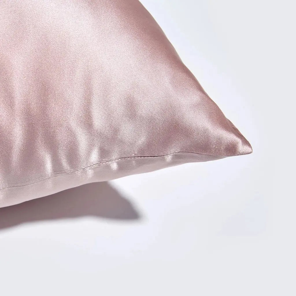 Custom Embroidered Logo 19mm Organic Silk Pillowcase Natural Pillow Case Wholesale 100% Silk Pillowcase