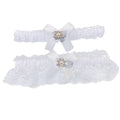 Fashion Trendy Lace butterfly Knot Bow Design Rhinestone Beads Leg Chain for Wedding Party Leggings Women