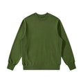 Green Heavyweight Cotton Polyester Crewneck Sweatshirt for Women Men's Winter Pull Over with Digital Printed Letter Pattern