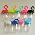 30ml PETG Refillable Matte Sanitizer Bottle Set Easy Open End Flip Top Cap Screen Printed Transparent Flat Hand Wash Cosmetic